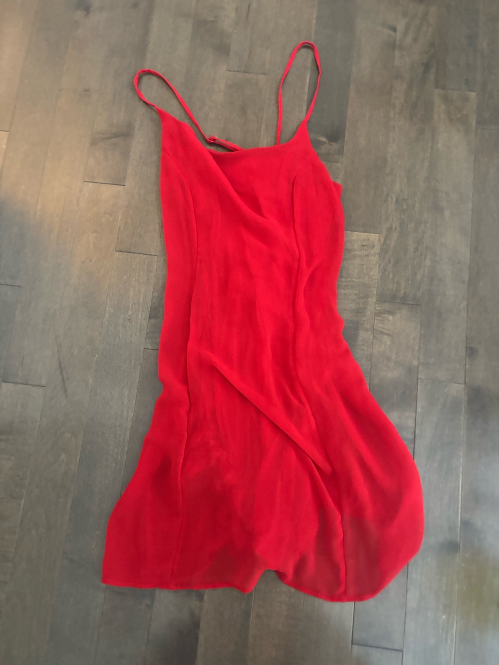 Urban Outfitters Red Slip Dress with Spaghetti Straps